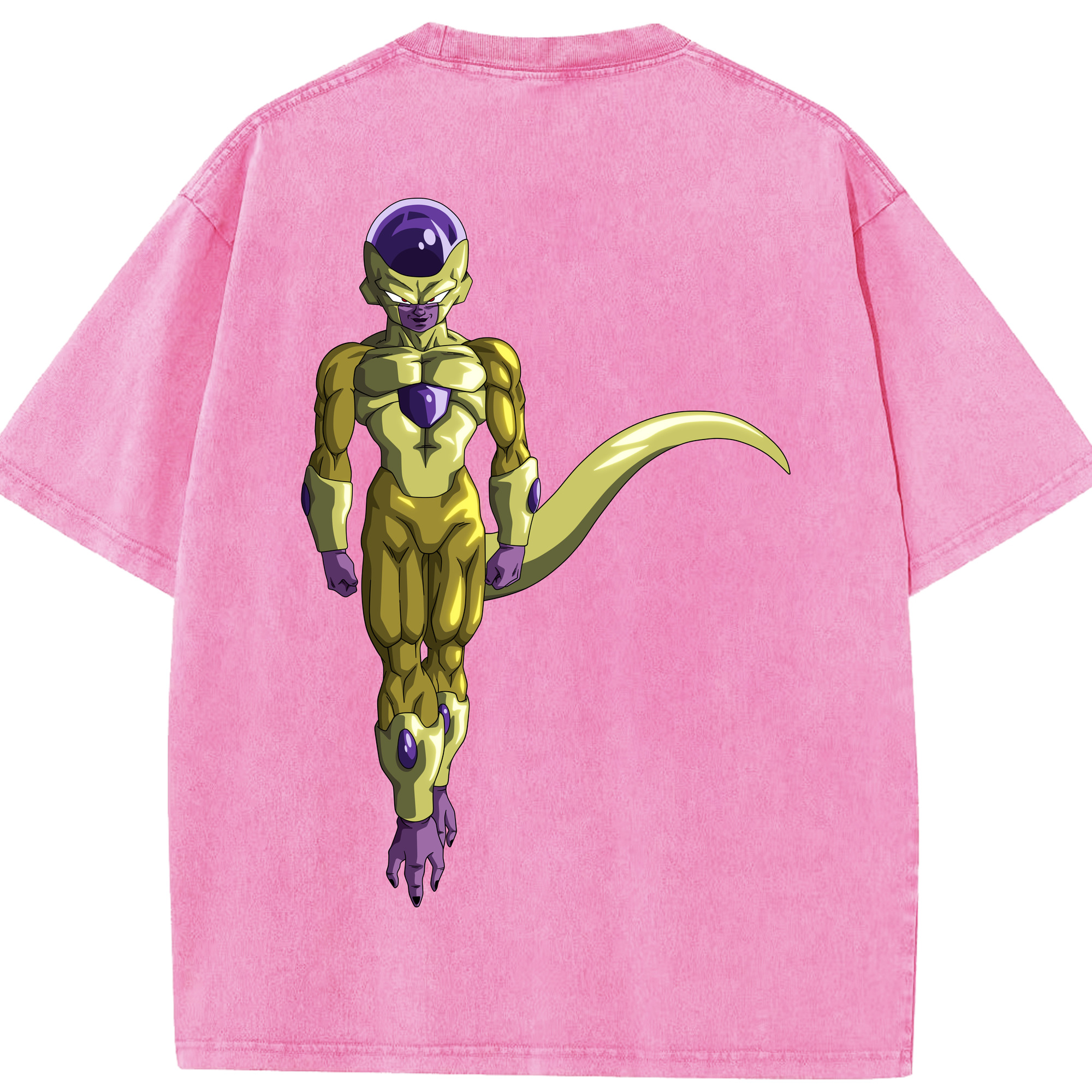 （画像用） ドラゴンボール フリーザ DRAGON BALL Frieza 綿100% ヴィンテージ風 半袖Tシャツ（背面プリント）